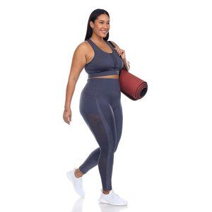 Plus Size Blue Sports Bra & Leggings Set Multisize WM 18580